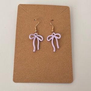 Fashion Jewelry Purple Bow Earrings